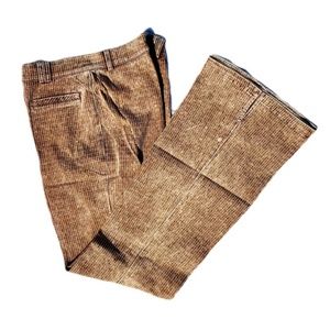 Y2K retro slim fit Bootcut Pants with Side split in beige/tan US Size 8